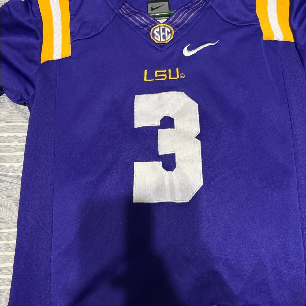 Nike Purple Odell Beckham Jr LSU Jersey with #3